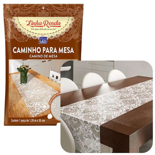 Caminho de mesa linha renda 1,20m x 35cm