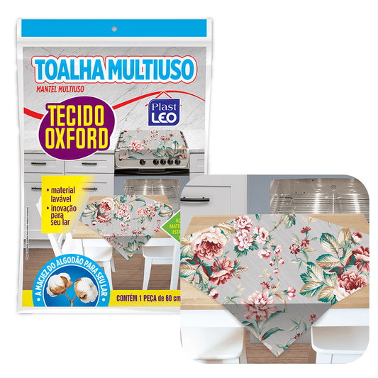 Toalha multiuso oxford floral 60x60cm