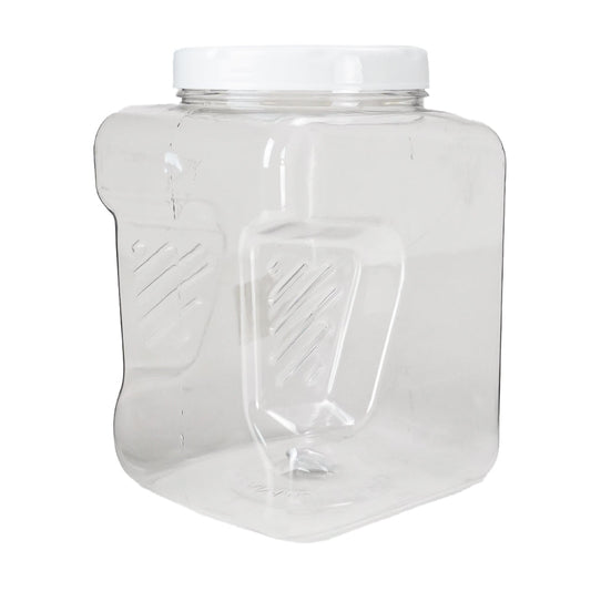 Pote transparente tampa branca 1,3L