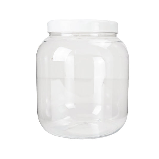 Pote transparente tampa branca 2,2L